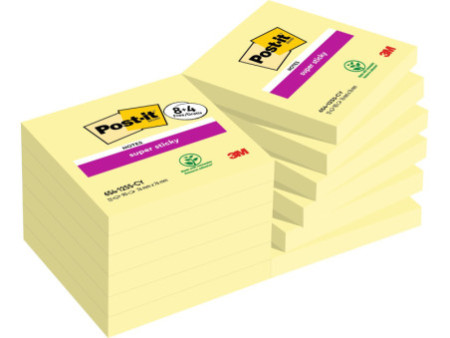 Post-it Bloc-note adhésif Super Sticky Notes, 76 x 76 mm