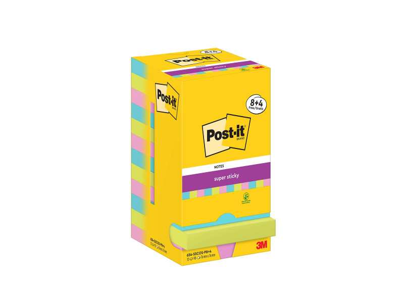 Post-it Bloc-note adhésif Super Sticky Notes, 76 x 76 mm