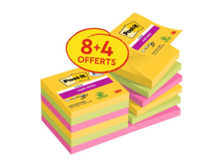 Post-it Bloc-note adhésif Super Sticky Z-Notes, 76 x 76 mm