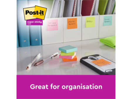 Post-it Bloc-note adhésif Super Sticky Z-Notes, 76 x 76 mm