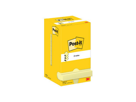 Post-it Bloc-note adhésif Z-Notes, 127 x 76 mm, jaune