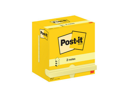 Post-it Bloc-note adhésif Z-Notes, 127 x 76 mm, jaune