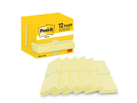 Post-it Bloc-note adhésif, 51 x 38 mm, jaune