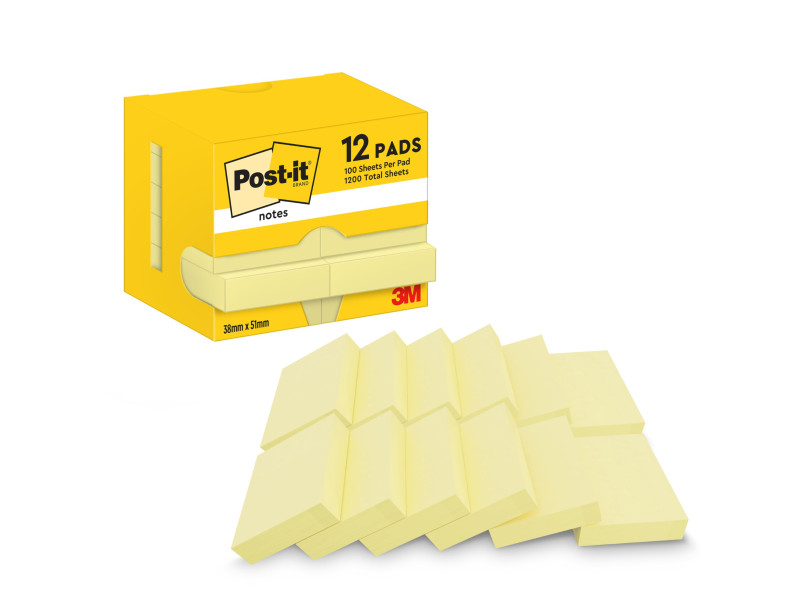 Post-it Bloc-note adhésif, 51 x 38 mm, jaune
