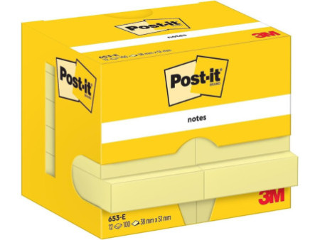 Post-it Bloc-note adhésif, 51 x 38 mm, jaune