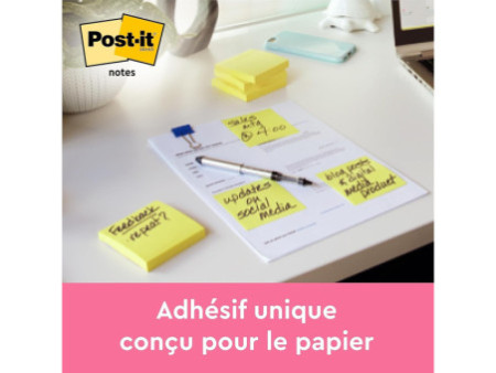 Post-it Bloc-note adhésif, 51 x 38 mm, jaune