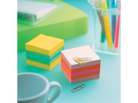 Post-it Bloc-note cube mini, 51 x 51 mm, rose/orange