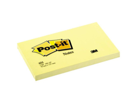 Post-it Bloc-note adhésif, 127 x 76 mm, jaune