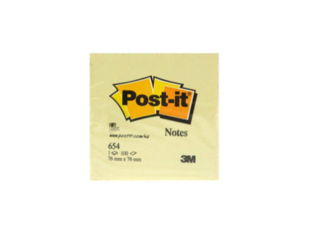 Post-it Bloc-note adhésif, 76 x 76 mm, jaune
