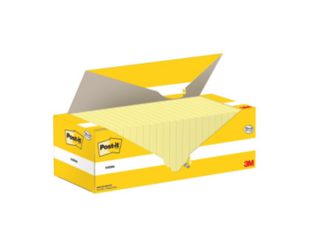 Post-it Bloc-note adhésif, 76 x 76 mm, 12+12 GRATUIT, jaune