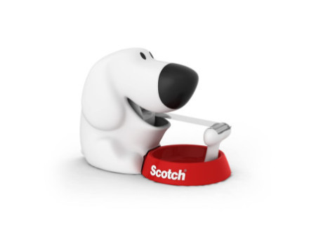 3M Scotch Dévidoir de bureau 'Dog', en forme de chien,équipé