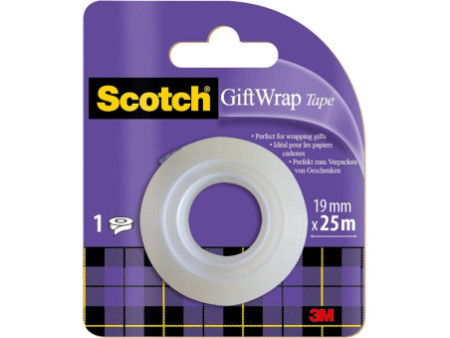 Scotch Ruban adhésif pour cadeau 'GiftWrap Tape', 19mm x 25m