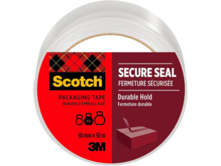 3M Scotch Ruban adhésif d'emballage SECURE SEAL, 50 mm x 50m