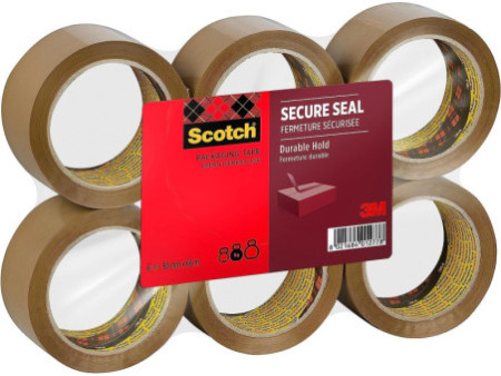 3M Scotch Ruban adhésif d'emballage SECURE SEAL, 50mm x 66m
