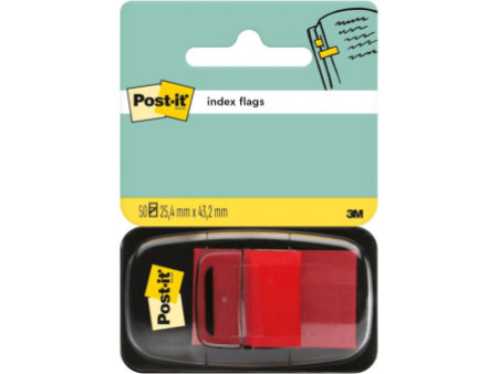 Post-it Marque-pages Index, 25,4 x 43,2 mm, rouge