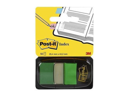 Post-it Marque-pages Index, 25,4 x 43,2 mm, vert