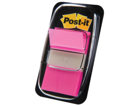 Post-it Marque-pages Index, 25,4 x 43,2 mm, rose