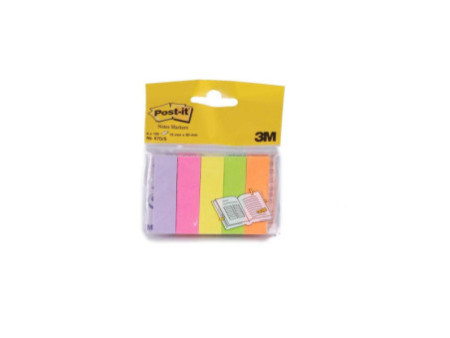 Post-it Marque-pages en papier, 15 x 50 mm, couleurs néon