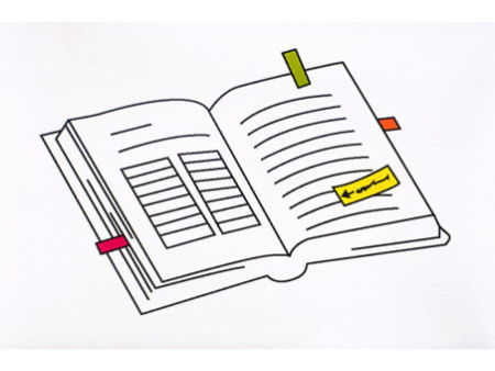 Post-it Marque-pages en papier, 20 x 38 mm, en couleurs fluo