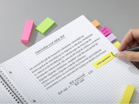Post-it Marque-pages en papier, 15 x 50 mm, couleurs