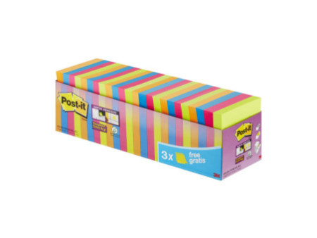 Post-it Bloc-note adhésif Super Sticky Notes, 76 x 76 mm