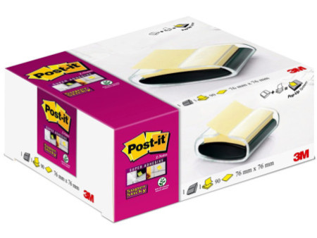 Post-it Distributeur Z-Notes, noir/transparent, équipé