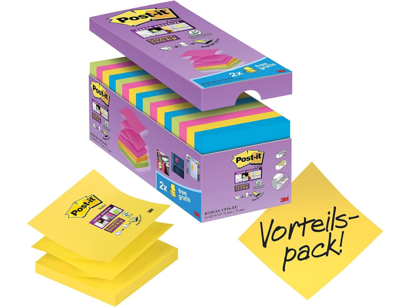 Post-it Bloc-note Super Sticky Z-Notes, 76 x 76 mm