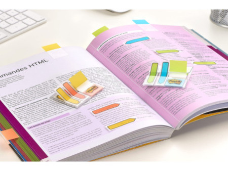 Post-it Marque-pages Index Strong en étui, 16 x 38 mm