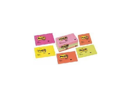 Post-it Bloc-note adhésif, 127 x 76 mm, vert néon