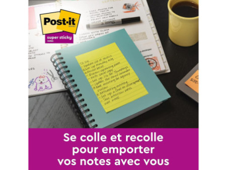 Post-it Bloc-note Meeting Notes Super Sticky, 152 x 203 mm