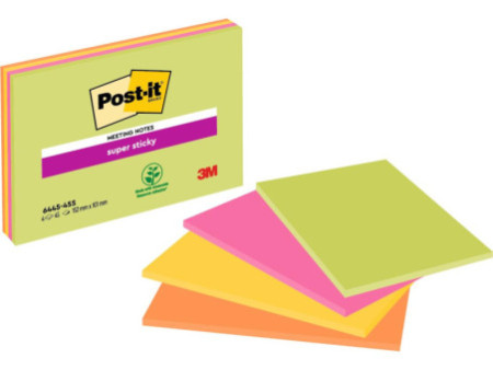 Post-it Bloc-note Meeting Notes Super Sticky, 152 x 101 mm