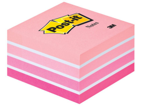 Post-it Bloc-note cube, 76 x 76 mm, assorti Light Plaisir