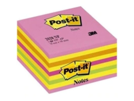 Post-it Bloc-note cube, 76 x 76 mm, assorti Energie Intense