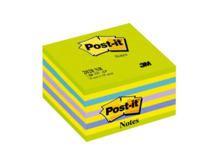 Post-it Bloc-note cube, 76 x 76 mm, assorti Rêve Intense