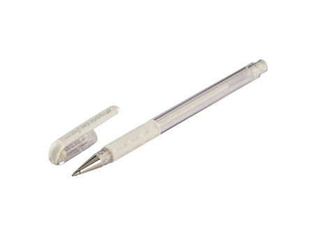 Pentel Stylo roller à encre Hybrid Gel Grip K118L, blanc