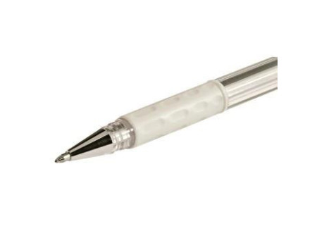 Pentel Stylo roller à encre Hybrid Gel Grip K118L, blanc