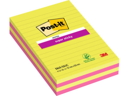 Post-it Bloc-note Super Sticky Notes, 125 x 200 mm
