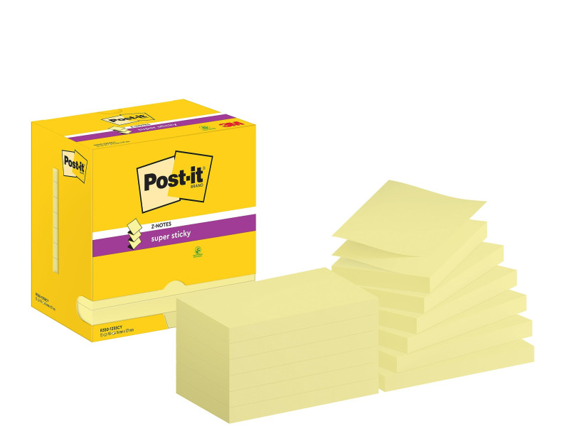 Post-it Bloc-note Super Sticky Z-Notes, 76 x 127 mm