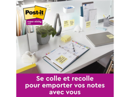 Post-it Bloc-note Super Sticky Z-Notes, 76 x 127 mm