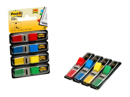 Post-it Marque-page Index mini, 11,9 x 43,2 mm, 4 couleurs