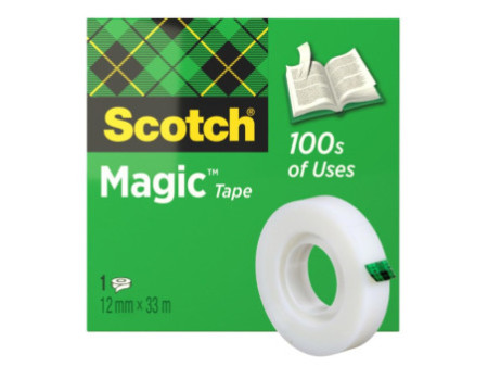 3M Scotch Ruban adhésif Magic 810, 12 mm x 33 m, invisible