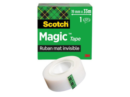 3M Scotch Ruban adhésif Magic 810, 19 mm x 33 m, invisible