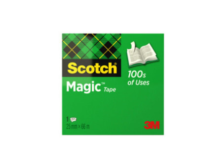 3M Scotch Ruban adhésif Magic 810, 25 mm x 66 m, invisible