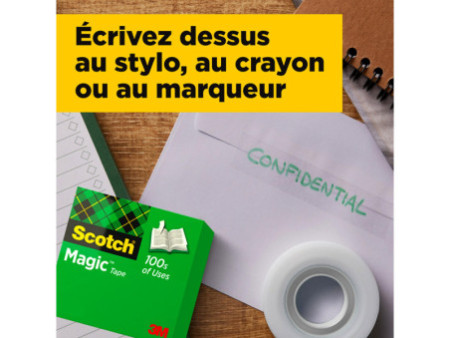 3M Scotch Ruban adhésif Magic 810, 25 mm x 66 m, invisible