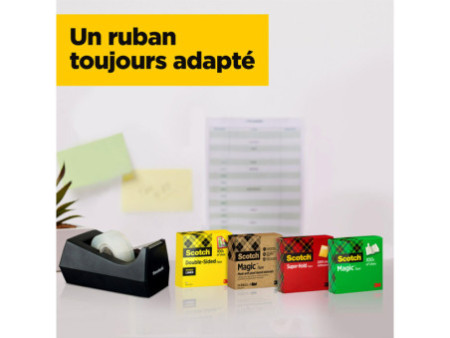 3M Scotch Ruban adhésif Magic 810, 25 mm x 66 m, invisible