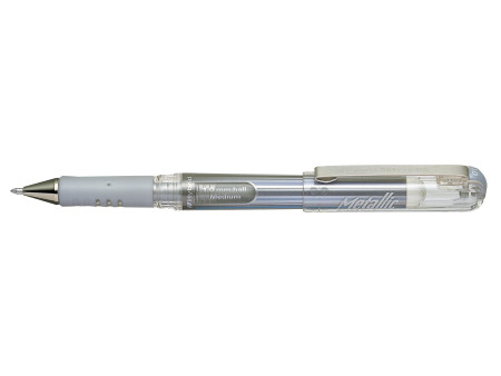 Pentel Stylo roller à encre gel K230M, argent