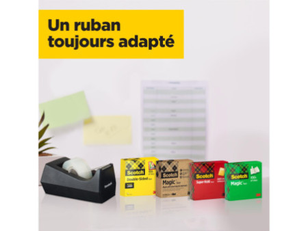 3M Scotch Ruban adhésif Magic 810, 19 mm x 33m, 6+2 GRATUITS
