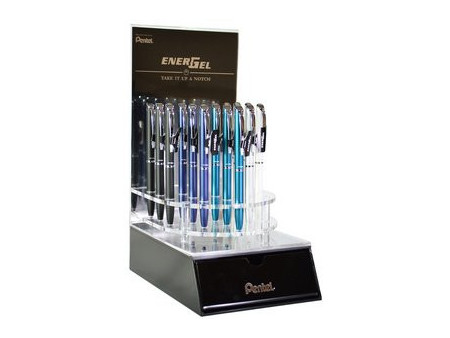 Pentel Stylo roller à encre gel EnerGel Hi-Class, présentoir