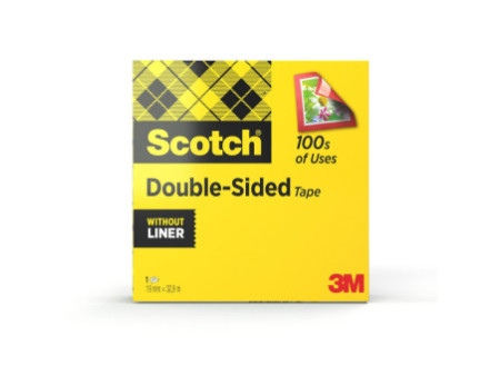 3M Scotch Ruban adhésif double face 665, 19 mm x 33,0 m