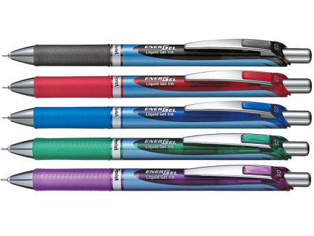 Pentel Stylo roller à encre gel liquide EnerGel BLN75, rouge
